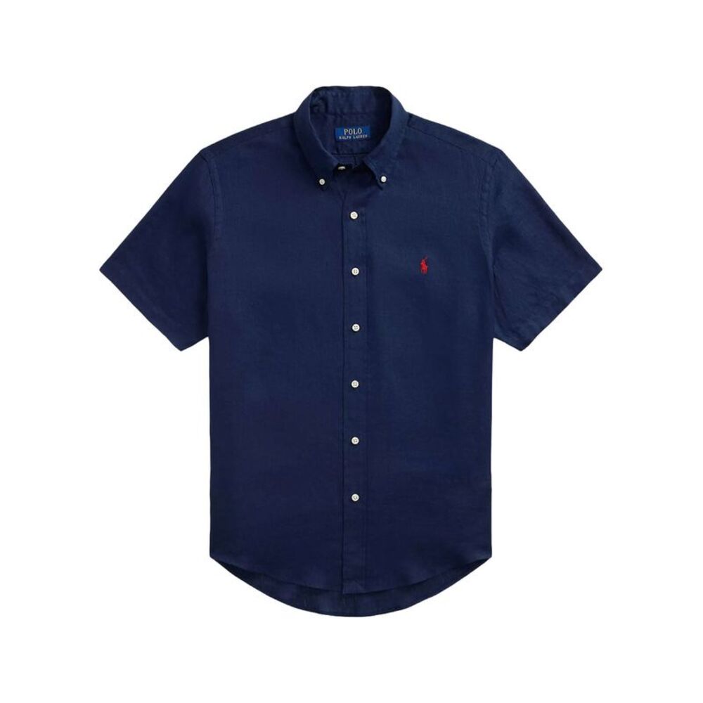 Polo Ralph Lauren Mens Classic Fit Linen Shirt Medium Newport Navy - NWT $135